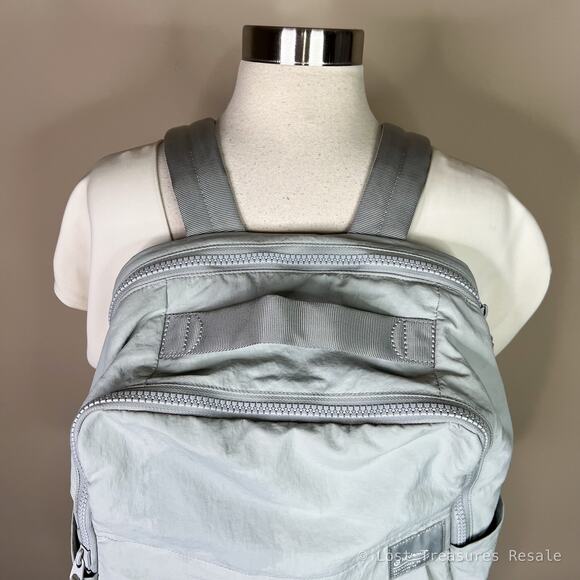 Lululemon | Everyday Light Grey Nylon Laptop Travel Minimalist Bag Backpack main image 7